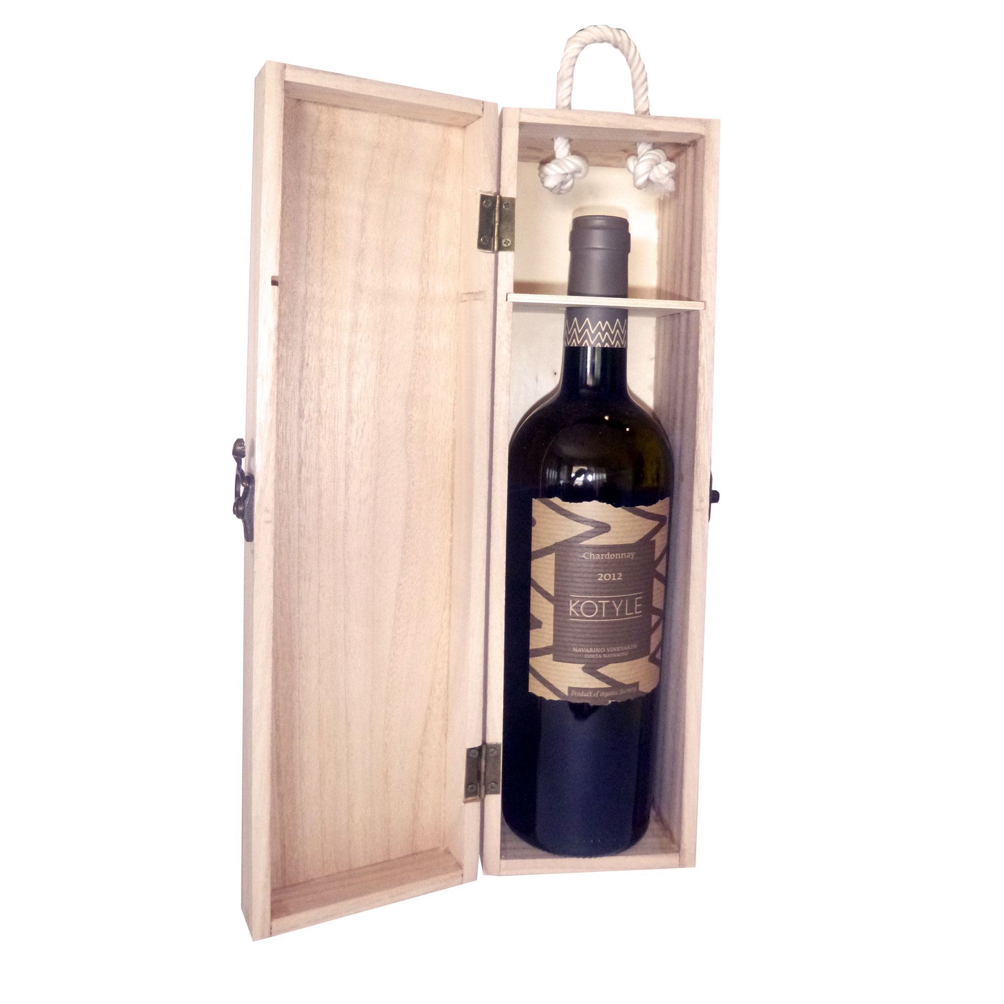 KOTYLE CHARDONNAY Wine Wooden Box Greek Luxury Products from Greece ...