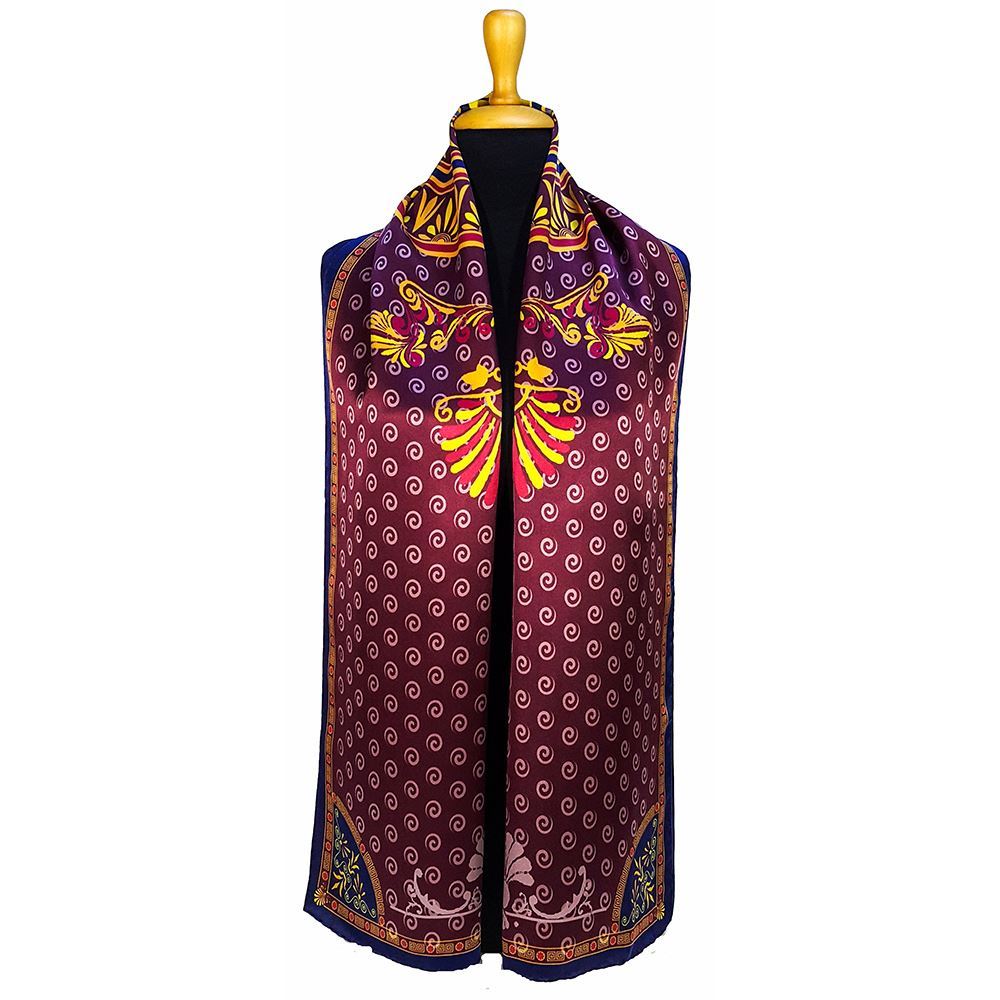 100 pure silk ALCIVIADES Ancient Greek Scarves Collection Greek Luxury
