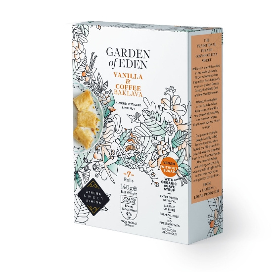 Garden of Eden Baklava without sugar with Vanilla & Coffee 7rolls Vegan